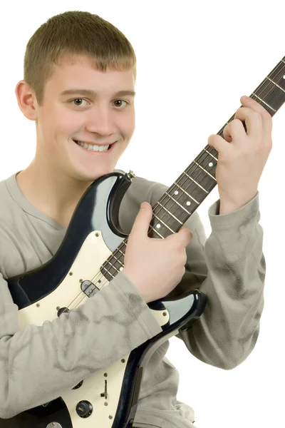 Kerl mit einer Gitarre — Stockfoto