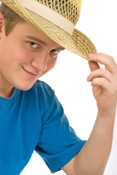 Хлопець в капелюсі — стокове фото