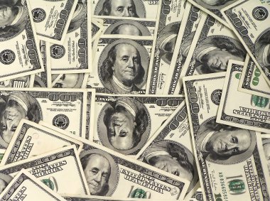 Yüz dolarlık banknotların arkaplanı