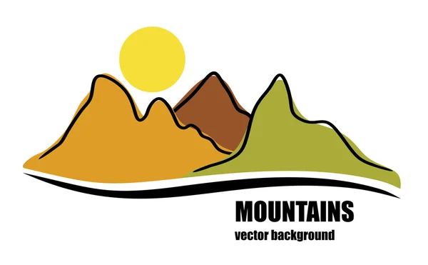 Montañas coloridas abstractas — Vector de stock