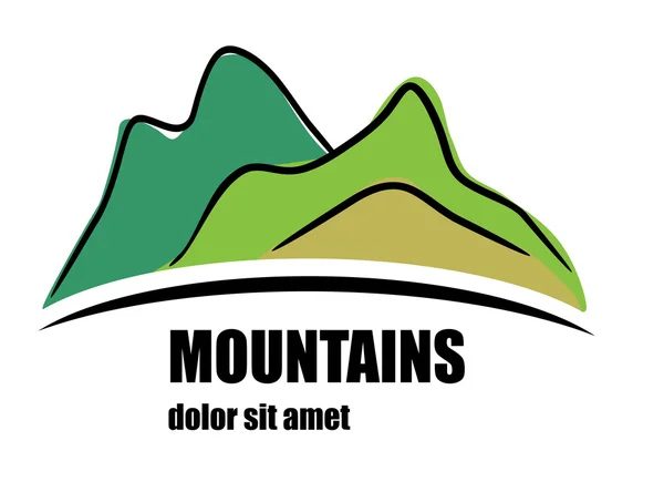 Montañas coloridas abstractas — Vector de stock