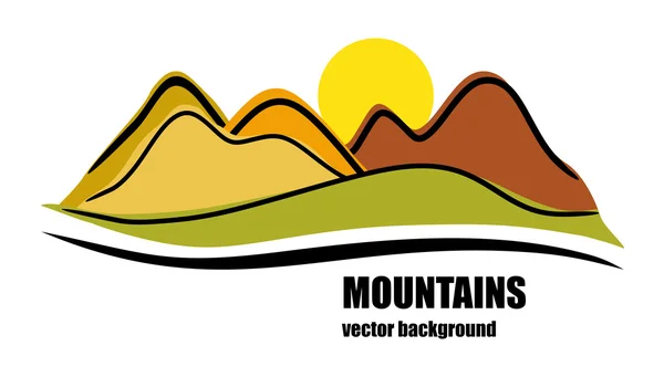 Montañas coloridas abstractas — Vector de stock