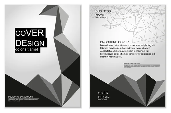Veelhoekige covers ontwerp. — Stockvector