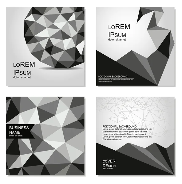 Polygonal täcker design. Business mallar för webbplatser, tryck, anteckningar, CD-omslag och identitet design. — Stock vektor