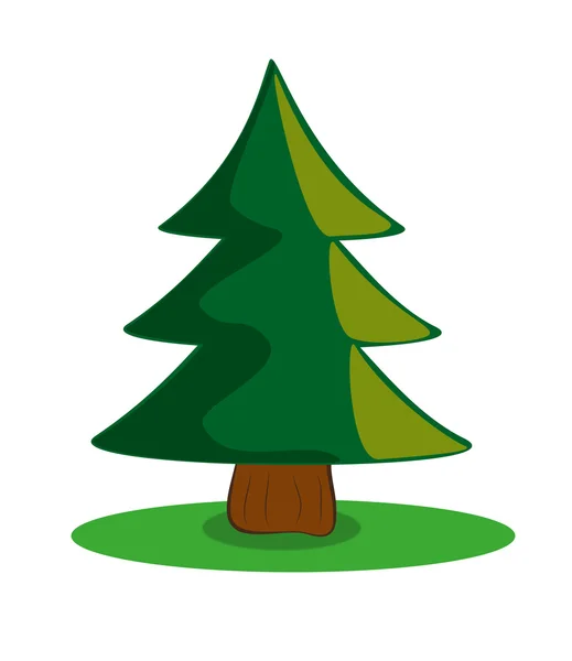 Wektor zielony drzewo sosnowe — Wektor stockowy