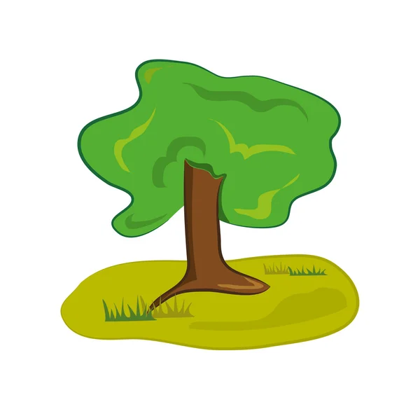 Vector de árbol verde — Archivo Imágenes Vectoriales