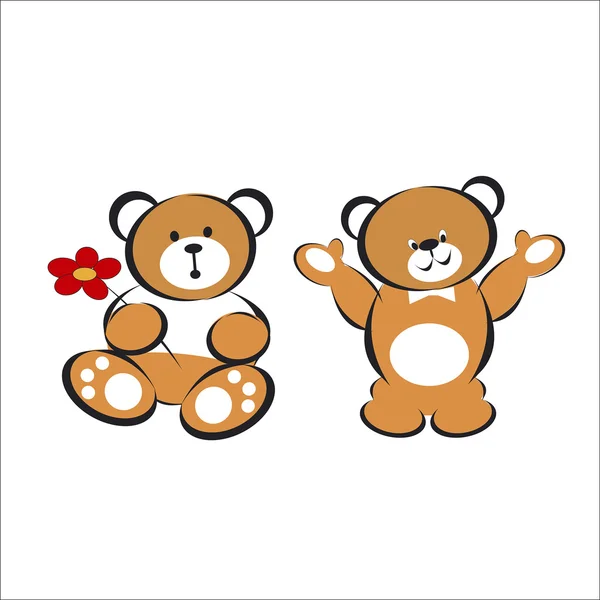Bears game vector toys — Stock Vector