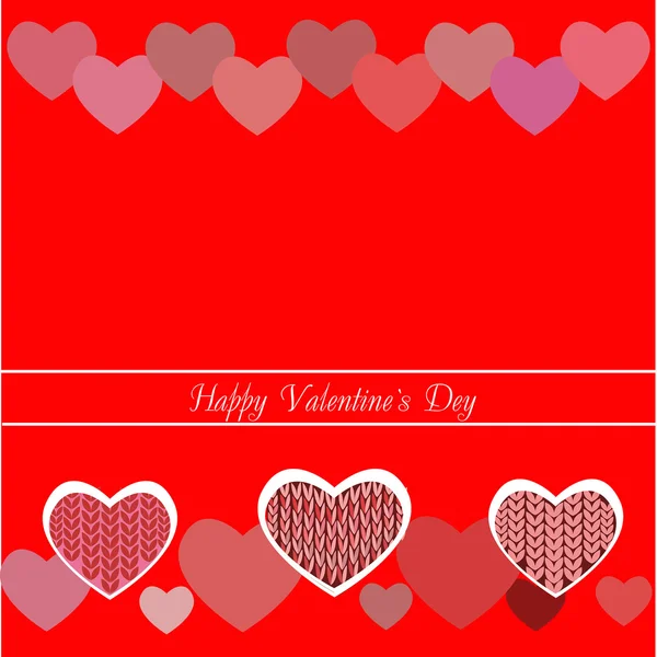 Hermosos corazones de San Valentín decorativo — Vector de stock