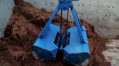 Port of Stockholm İsveç, kalkış talaş Haziran 2016 vinç