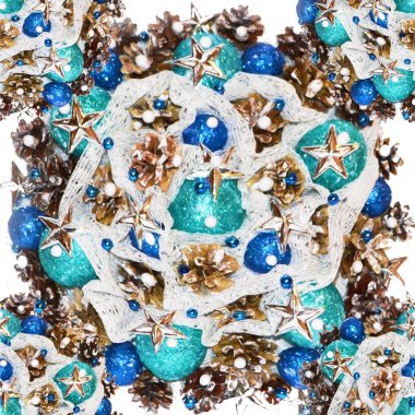 Yeni yıl için stilize çelenk