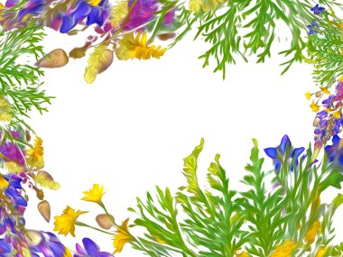 Stylized frame floral