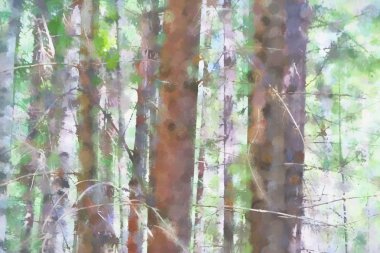 Stilize fantezi orman