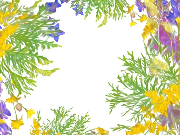 Stylized frame floral