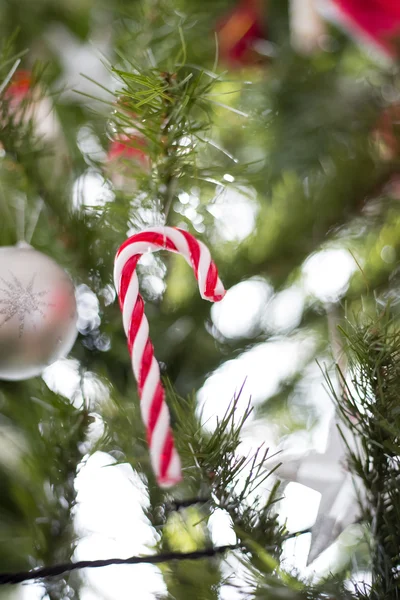 Julgran och julpynt — Stockfoto