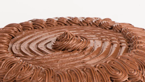 Hausgemachter Schokoladenkuchen auf einem Teller serviert — Stockfoto