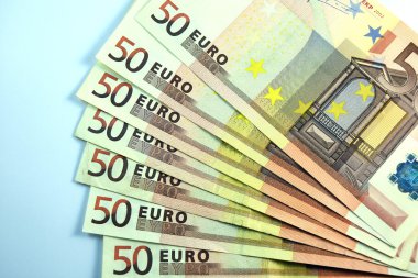Euro banknot ve para birimi farklı yakından  