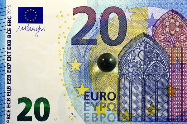 Різні крупним планом банкноти євро і валюти — стокове фото