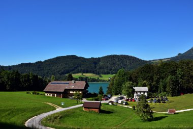Hallstatt Sea view, Salzkammergut, Avusturya 