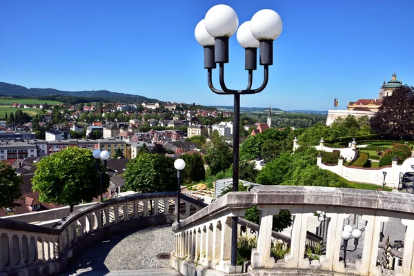 Vista sulla città di Melk, Austria — Foto Stock