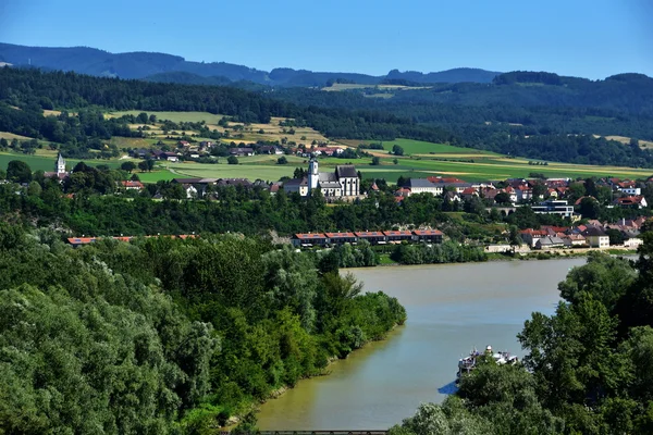Vista sulla città di Melk, Austria — Foto Stock