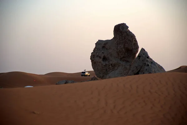 Torno Nazwa Rosa Deserto Rocha Visualização Areia Planta Deserto Sharjah — Fotografia de Stock