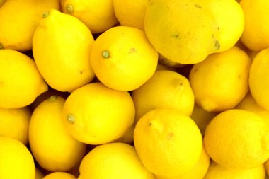 Taze limon meyve satış için hazır