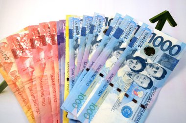 Yakın çeşitli para birimi banknot ve madeni paraların, farklı ülkelerden