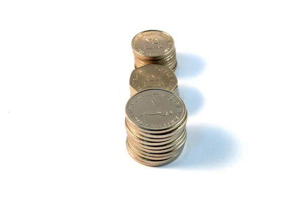 Yakın çeşitli para birimi banknot ve madeni paraların, Birleşik Arap Emirlikleri