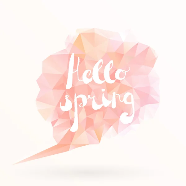 Ručně psaná slova "Hello jaro". Ručně vyrobený text stylu — Stockový vektor