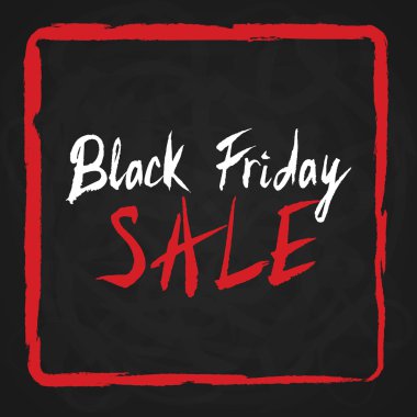 Siyah Cuma satış harflerle