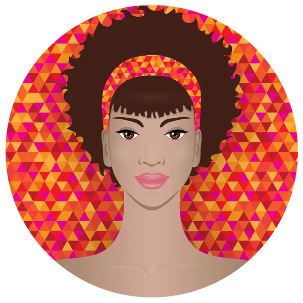 Bella ragazza afroamericana — Vettoriale Stock