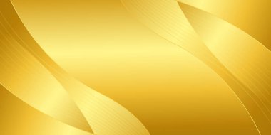 Bright gold abstract luxury wave background. Elegant metallic design style for templates, banners, cards, covers, sales, business, events, awards, websites, pages, and more