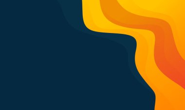 Soyut turuncu ve koyu mavi sıvı arka plan. Modern gradyan dinamik duvar kağıdı. Satışlar, reklamlar, iş dünyası, sunumlar, web, sayfalar ve daha fazlası için şablon afişi