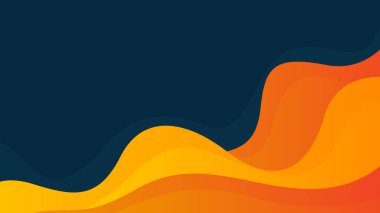 Soyut turuncu ve koyu mavi sıvı arka plan. Modern gradyan dinamik duvar kağıdı. Satışlar, reklamlar, iş dünyası, sunumlar, web, sayfalar ve daha fazlası için şablon afişi