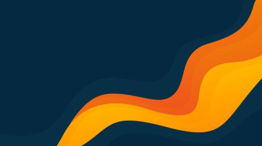 Soyut turuncu-sarı ve koyu mavi eğimli arka plan, modern düz gradyan duvar kağıdı, şablonlar, satış afişleri, iş reklamları, sunumlar, web siteleri ve sayfalar için uygun