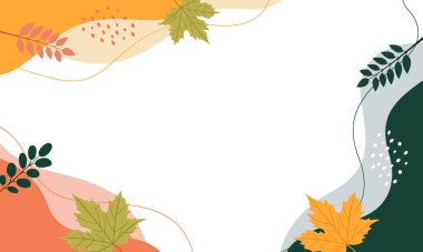 Organik şekilli soyut çiçek arkaplanı, minimalist duvar kağıdı. Şablonlar, pankartlar, etkinlikler, şükran günü, tebrik kartları, sunumlar, web ve sayfalar için uygundur