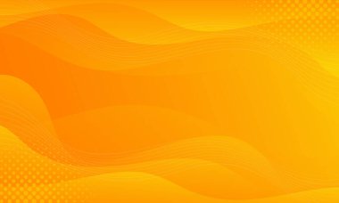 Yarım tonlu parlak turuncu-sarı eğimli soyut dalga arkaplanı. Modern dinamik duvar kağıdı. Şablonlar, satış afişleri, iş ilanları, kapaklar, web siteleri ve sayfalar için elverişli