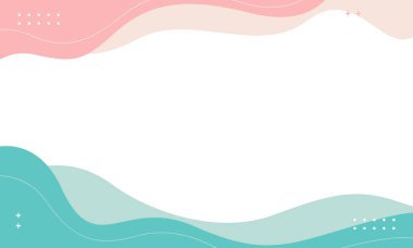 Dalga şekilli soyut pembe ve yeşil pastel arkaplan, minimalist pürüzsüz duvar kağıdı, şablonlar, afişler, sunumlar, sosyal medya, web siteleri ve sayfalar için uygun