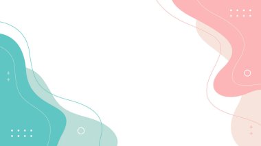 Dalga şekilli soyut pembe ve yeşil pastel arkaplan, minimalist pürüzsüz duvar kağıdı, şablonlar, afişler, sunumlar, sosyal medya, web siteleri ve sayfalar için uygun