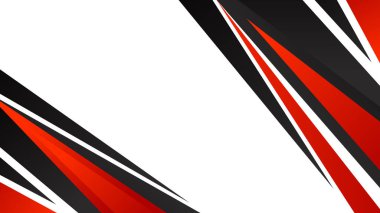 Soyut kırmızı, siyah ve beyaz köşegen çizgileri. Modern fütürist duvar kağıdı. Şablonlar, spor afişler, otomotiv, iş ilanları, web siteleri ve sayfalar için elverişli