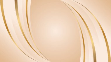 Krema ve altın olarak soyut lüks eğri. Zarif bej duvar kağıdı. Güzellik ürünleri, şablonlar, afişler, satışlar, ödüller, etkinlikler, web siteleri, sayfalar ve daha fazlası için uygundur