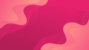 Soyut pembe eğimli arka plan dalgalı şekiller ve çizgiler, modern sıvı duvar kağıdı. Şablonlar, pankartlar, sunumlar, posterler, kapaklar, web siteleri ve sayfalar için uygundur