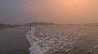 Goa Ashwem plajda güzel gün batımı