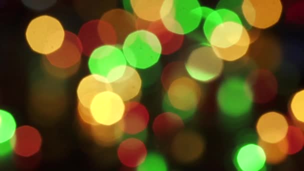 Las luces de Año Nuevo bokeh — Vídeo de stock