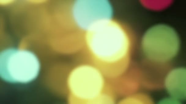 Férias coloridas movendo bokeh luz — Vídeo de Stock