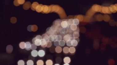 Ufuk gece trafik ışıkları-Moskova