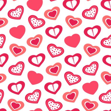 Sevgililer Günü 'nde güzel kırmızı kalp şekilli kusursuz bir el çizilmiş, aşk sembolü. Renkli romantik karalama çizimi tebrik kartı, davetiye, duvar kağıdı, ambalaj kağıdı, kumaş