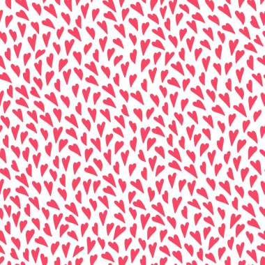 Sevgililer Günü 'nde güzel kırmızı kalp şekilli kusursuz bir el çizilmiş, aşk sembolü. Renkli romantik karalama çizimi tebrik kartı, davetiye, duvar kağıdı, ambalaj kağıdı, kumaş