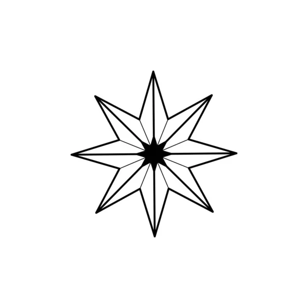 Étoile Céleste Décorative Dessinée Main Symbole Spirituel Espace Céleste Talisman — Image vectorielle