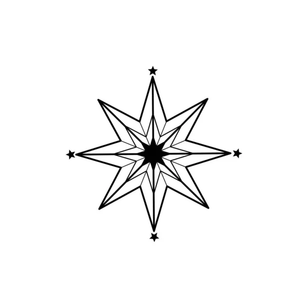 Étoile Céleste Décorative Dessinée Main Symbole Spirituel Espace Céleste Talisman — Image vectorielle